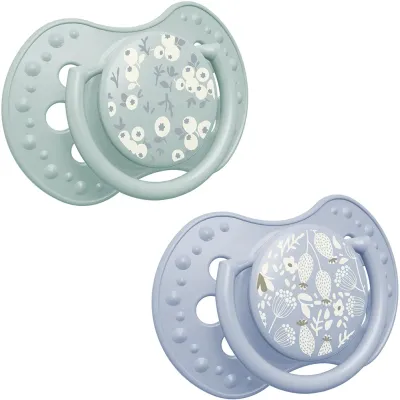 Пустышка LOVI BLOSSOM 18m+ силиконовая, симметричной формы, 2 шт Boy