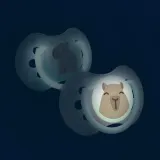 Пустышка LOVI CAPICHILL 0-6m силиконовая, симметричной формы, со светящимся кольцом, 2 шт Girl — фото 5
