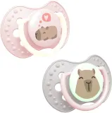 Пустышка LOVI CAPICHILL 6-18m силиконовая, симметричной формы, со светящимся кольцом, 2 шт — фото 2