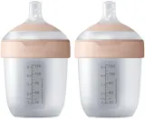 Бутылочка для кормления LOVI Mammafeel Bottle 150 мл силиконовая, с динамичной соской, 2 x 150 мл 0 m+ — фото 2