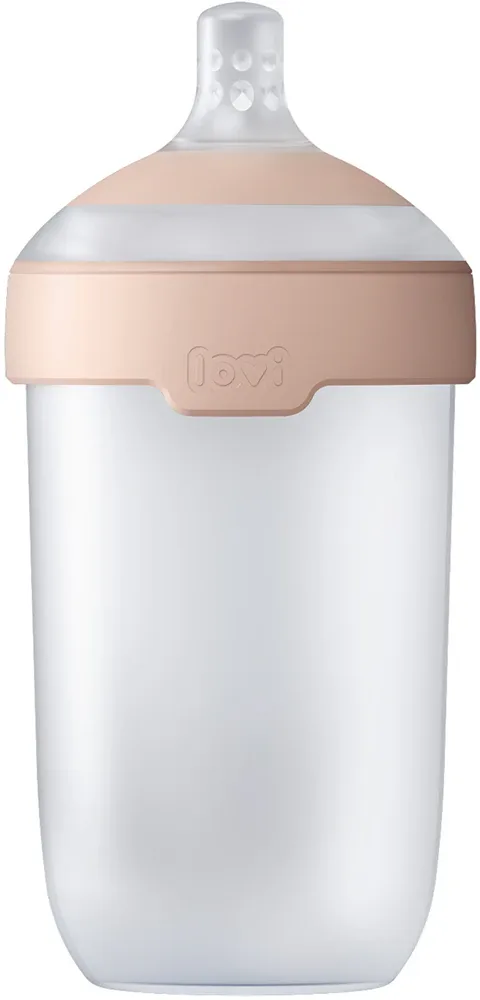 Бутылочка для кормления LOVI Mammafeel Bottle 250 мл силиконовая, со шкалой, 250 мл 3 m+