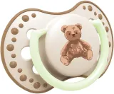 Пустышка LOVI Teddy Love силиконовая, симметричной формы, со светящимся кольцом, 2 шт — фото 5