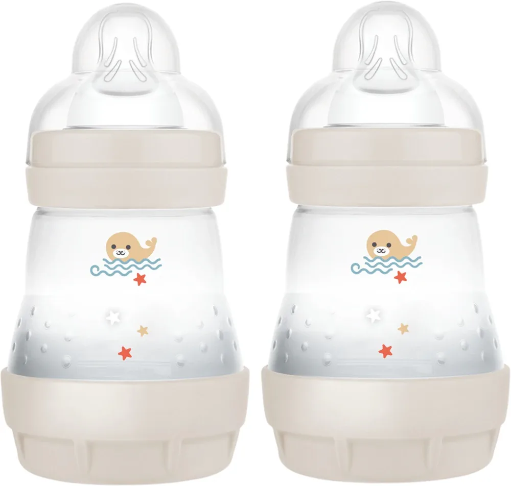 Бутылочка для малышей MAM Perfect Star Anti-colic Bottle антиколиковая, с силиконовой соской, 2 × 160 мл