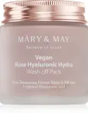 Mary&May Rose Hyaluronic Hydra Wash off Pack - Глиняная маска для лица Mary May Rose Hyaluronic Hydra Wash off Pack с розовой водой и Ceramide NP, 125 г, 125 г — фото 1
