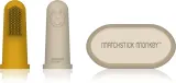 Зубная щётка на палец Matchstick Monkey Silicone Finger Toothbrush, для детей, 2 шт Yellow/ Beige — фото 1