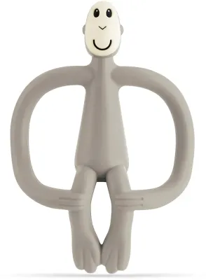 Прорезыватель Matchstick Monkey Teething Toy and Gel Applicator с щёточкой, из силикона, 1 шт