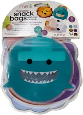 Melii Reusable Snack Bags - Мешочки для перекуса многоразовые Reusable Snack Bags, для поездок, 6 шт, 6 шт