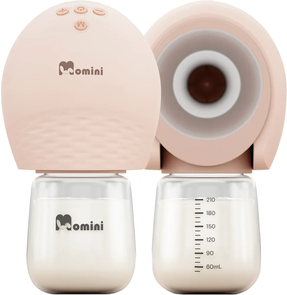 Молокоотсос электрический Momini SippyPump Twin с массажной вкладкой, тихий, 1 шт 2w1