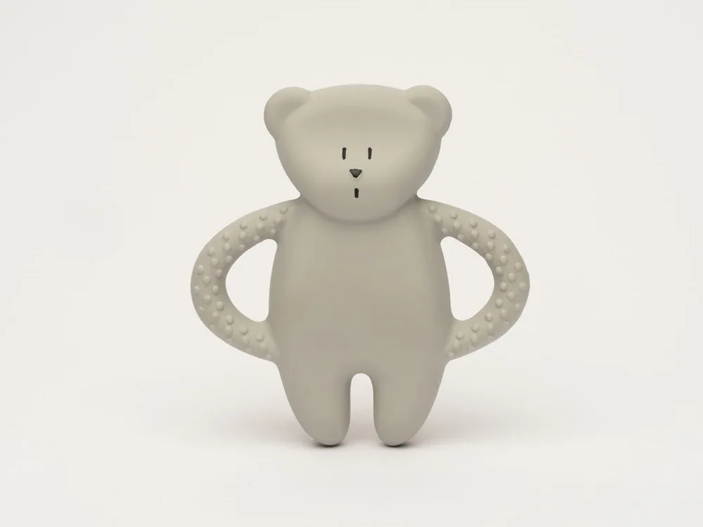 Прорезыватель для зубов Moonie Natural Teether Grey из натурального каучука, серый, 1 шт