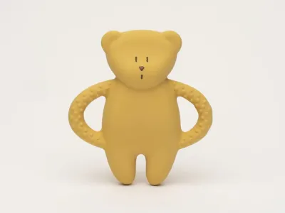 Прорезыватель для зубов Moonie Natural Teether Honey из натурального каучука, жёлтый, 1 шт