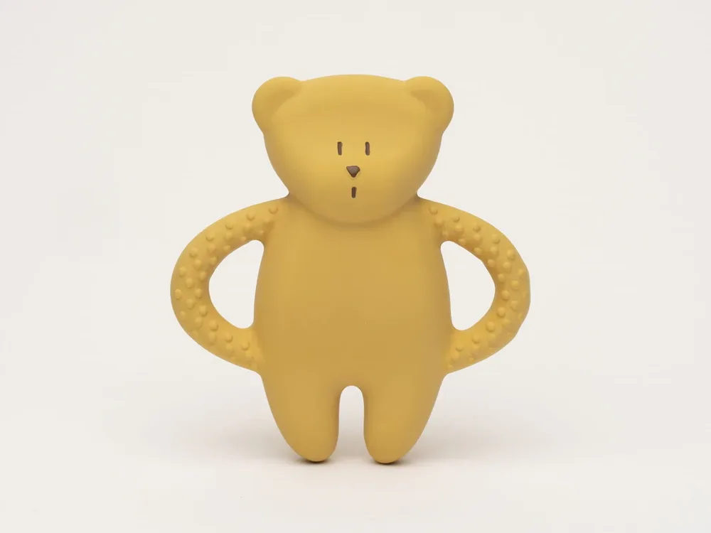 Прорезыватель для зубов Moonie Natural Teether Honey из натурального каучука, жёлтый, 1 шт