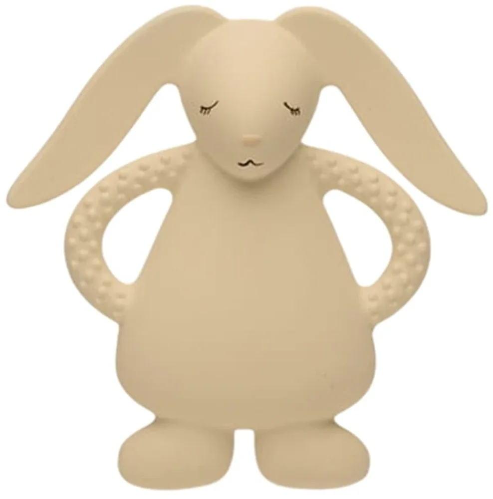 Прорезыватель для зубов Moonie Natural Teether Rabbit в форме зайчика, бежевый, 1 шт