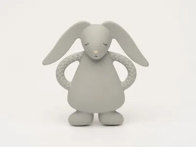 Прорезыватель для зубов Moonie Natural Teether Silver развивающий, серый, 1 шт
