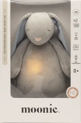 Мягкая игрушка для сна Moonie The Humming Friend 2.0 Sky с музыкой и подсветкой, 1 шт