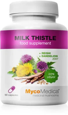 Биологически активная добавка MycoMedica Milk Thistle, в капсулах, для печени, 90 капсул