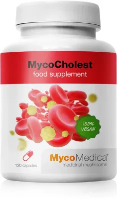 Добавка с экстрактом грибов MycoMedica MycoCholest в капсулах, для жизненного тонуса, 120 капсул