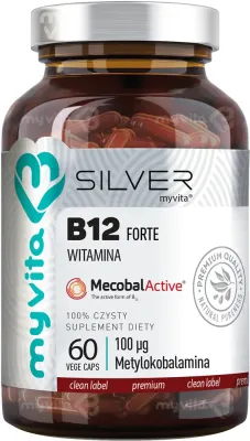 Капсулы MyVita Silver witamina B12 Forte активная форма метилкобаламина, 60 капсул