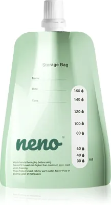 Пакеты для грудного молока NENO Breast Milk Bags 150 мл безопасное закрытие, 20 шт
