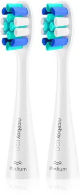 Насадки сменные для зубной щётки Niceboy ION Sonic Lite, средней жёсткости, 2 шт White