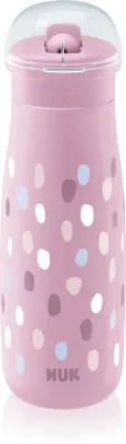 Бутылочка NUK Mini-Me Flip для напитков, с трубочкой, розовая, от 1 года, 450 мл Pink 12m+