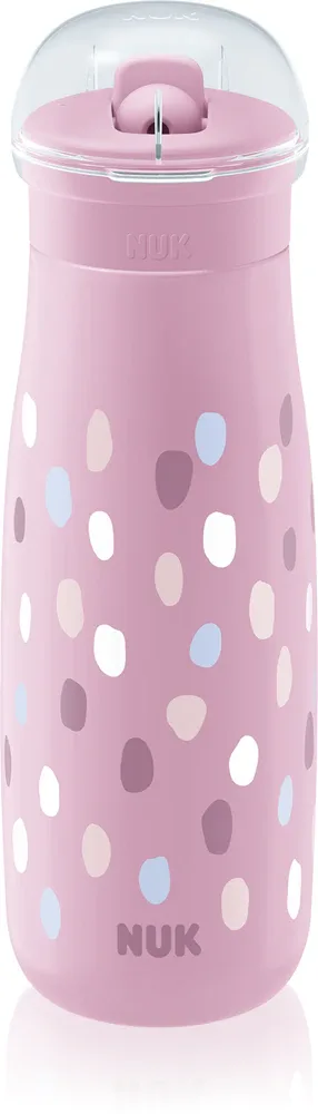 Бутылочка NUK Mini-Me Flip для напитков, с трубочкой, розовая, от 1 года, 450 мл Pink 12m+