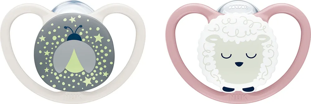 Пустышки NUK Perfect Match Air Night 6-18 m, светятся в темноте, 2 шт
