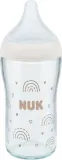 Бутылочка NUK Perfect Match Glass Bottle стеклянная для кормления, силиконовая соска, 230 мл 3m+ — фото 1