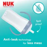 Бутылочка NUK Perfect Match Penguin для кормления, силиконовая, синяя — фото 6