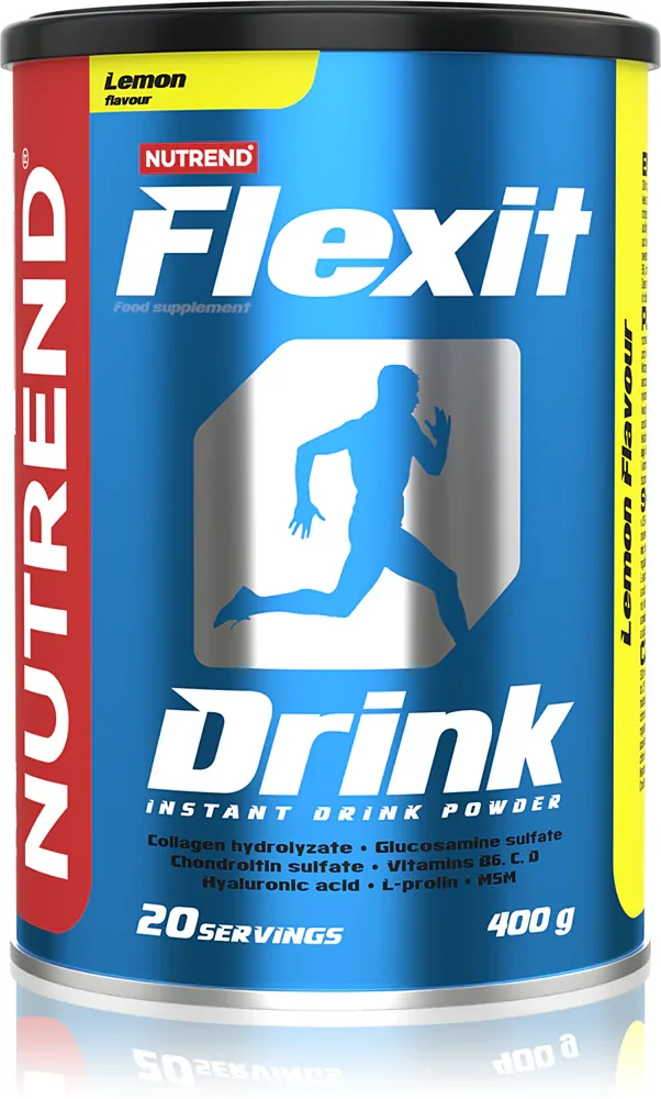 Добавка с MSM для суставов Nutrend FLEXIT DRINK со вкусом лимона, 400 г smak Lemon