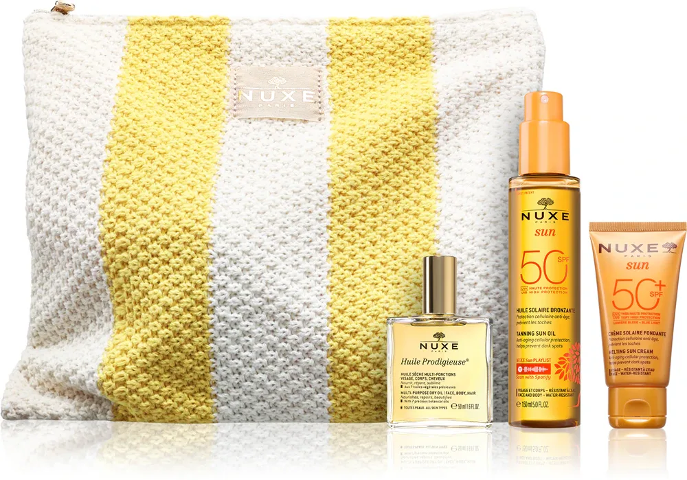 Набор для загара Nuxe My Summer Essentials крем SPF 50, масло для загара и сухое масло, 1 шт