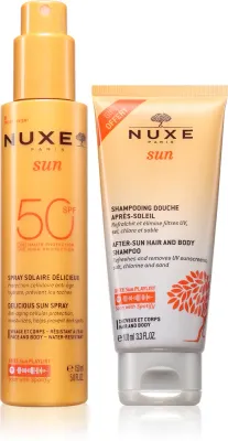 Набор для загара Nuxe Sun Set спрей SPF и гель для душа после загара, 1 шт