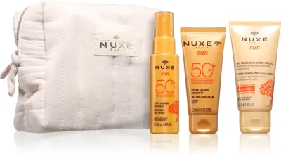 Набор солнцезащитной косметики Nuxe Sun My Suncare Essentials, SPF 50, с косметичкой, 1 шт