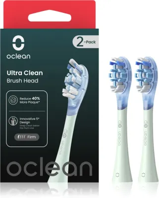 Сменная насадка Oclean Ultra Clean UC01 удаляет налёт в труднодоступных местах, 2 шт Green