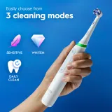 Электрическая зубная щётка Oral-B iO3 Clean White с 3 режимами чистки, 1 шт Quite White — фото 7