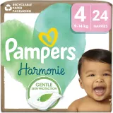 Подгузники Pampers Harmonie Size 4 с индикатором влажности, до 12 часов, 24 шт 9-14 кг — фото 1