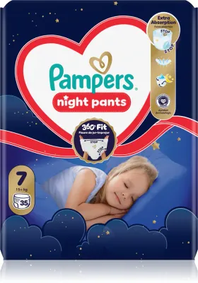 Подгузники-трусики Pampers Night Pants Size 7 с индикатором влажности, 35 шт