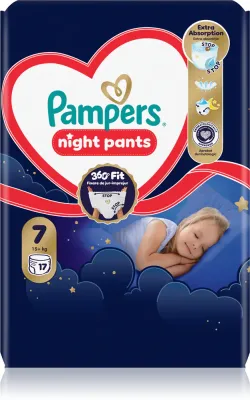 Подгузники-трусики Pampers Night Pants Size 7 с индикатором влажности, 35 шт, 15+ kg 17 шт