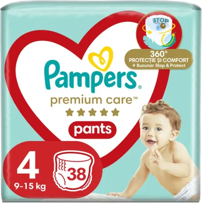 Подгузники-трусики Pampers Premium Care Pants Maxi Size 4 для детей 9-15 кг, 38 шт 9-15 kg