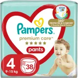 Подгузники-трусики Pampers Premium Care Pants Maxi Size 4 для детей 9-15 кг, 38 шт 9-15 kg — фото 1