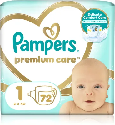 Подгузники одноразовые Pampers Premium Care Size 1 для веса 2-5 кг, 72 шт