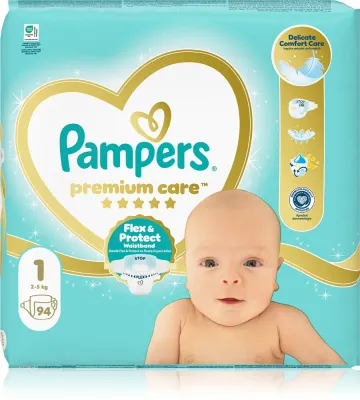 Подгузники одноразовые Pampers Premium Care Size 1 для веса 2-5 кг, 72 шт, 2-5 kg 94 шт