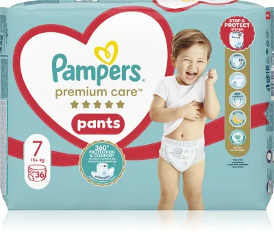 Подгузники-трусики Pampers Premium Care Pants Size 7 с быстрым впитыванием, 36 шт