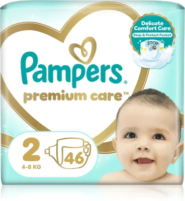 Подгузники Pampers Premium Care Size 2 со слоем DermaComfort, до 12 часов, 68 шт, 4-8kg