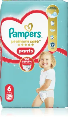 Трусики-подгузники Pampers Premium Care Pants Size 6 с индикатором влажности, дышащие, 46 шт 13-19 kg