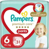 Трусики-подгузники Pampers Premium Care Pants Size 6 для детей от 15 кг, защита от протекания, 31 шт 13 - 19 kg — фото 1