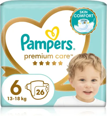 Подгузники Pampers Premium Care Size 6 дышащие, до 12 часов защиты, 38 шт, 13-18 kg 26 шт