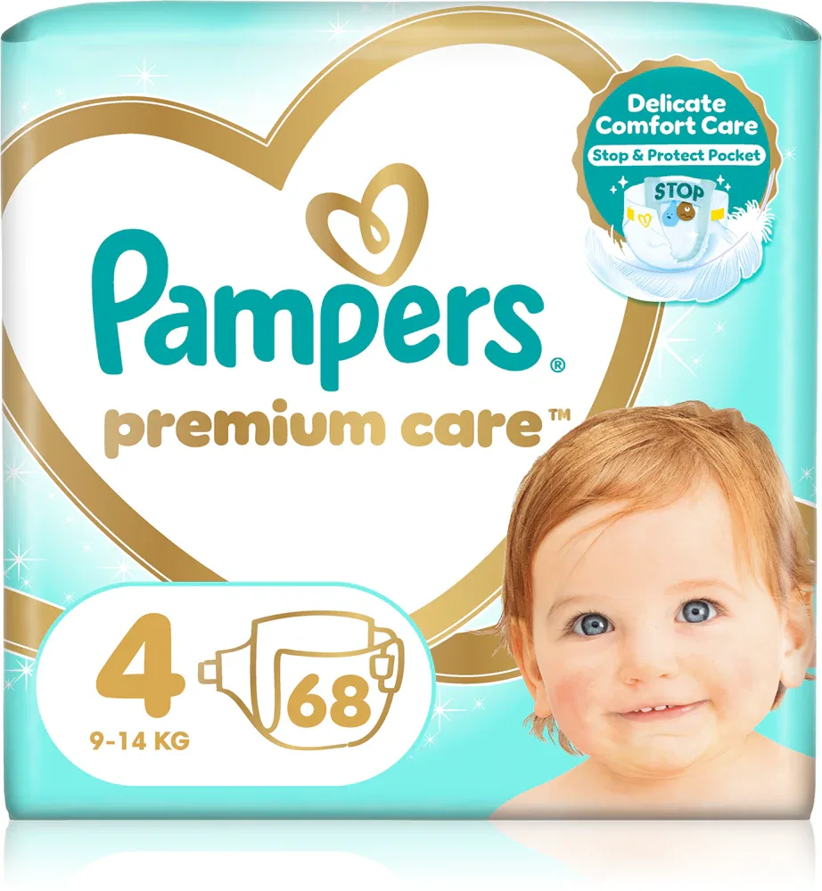 Подгузники Pampers Premium Care Size 4 со слоем DermaComfort, до 12 часов, 34 шт