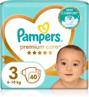 Подгузники Pampers Premium Care Size 3 со слоем DermaComfort, до 12 часов, 60 шт, 6-10 kg 40 шт