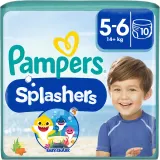 Подгузники для плавания Pampers Splashers 5-6 с непроницаемым слоем, 10 шт 14+ kg — фото 1