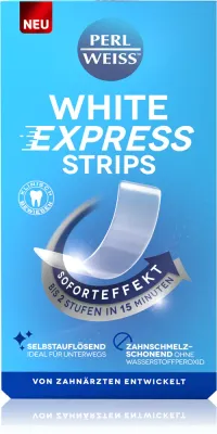 Полоски для отбеливания зубов Perl Weiss White Strips Express на 2 тона за 15 минут, 4 шт